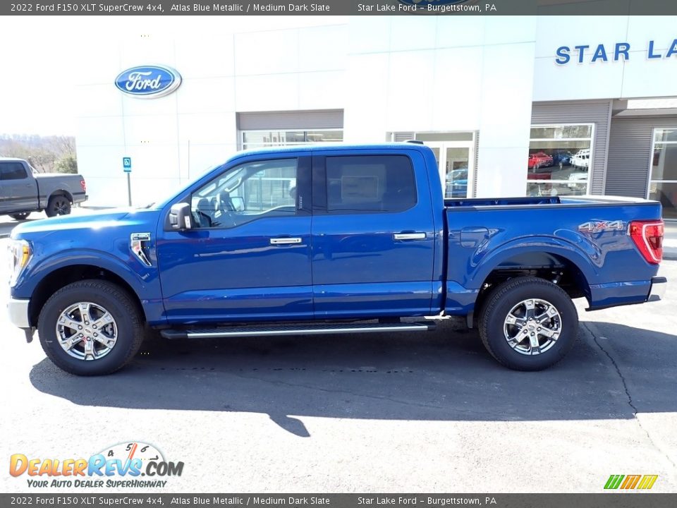 2022 Ford F150 XLT SuperCrew 4x4 Atlas Blue Metallic / Medium Dark Slate Photo #2