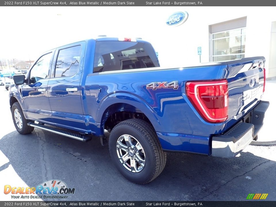 2022 Ford F150 XLT SuperCrew 4x4 Atlas Blue Metallic / Medium Dark Slate Photo #3