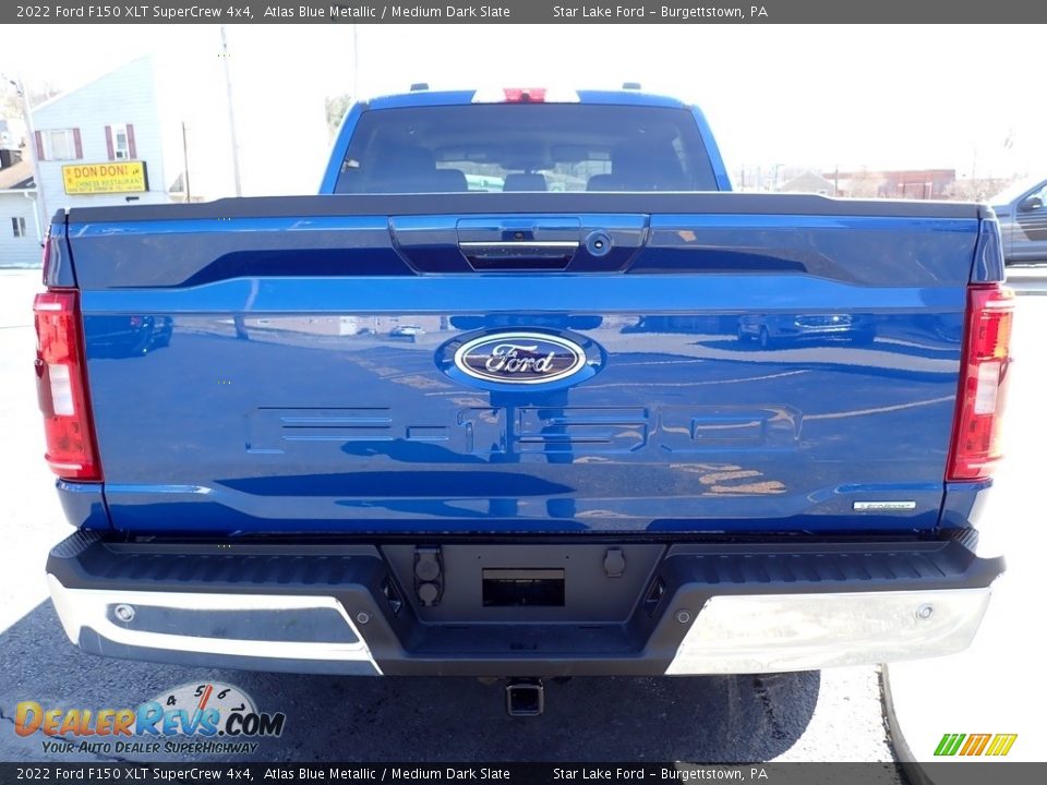 2022 Ford F150 XLT SuperCrew 4x4 Atlas Blue Metallic / Medium Dark Slate Photo #4