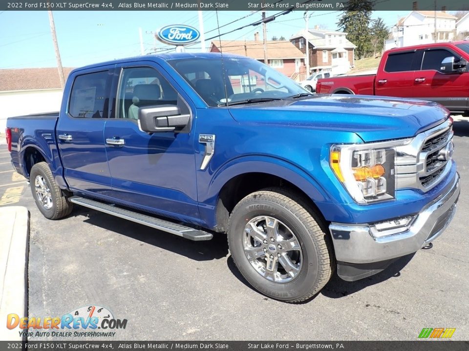2022 Ford F150 XLT SuperCrew 4x4 Atlas Blue Metallic / Medium Dark Slate Photo #7