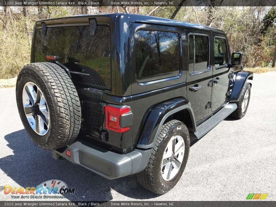 2020 Jeep Wrangler Unlimited Sahara 4x4 Black / Black Photo #6