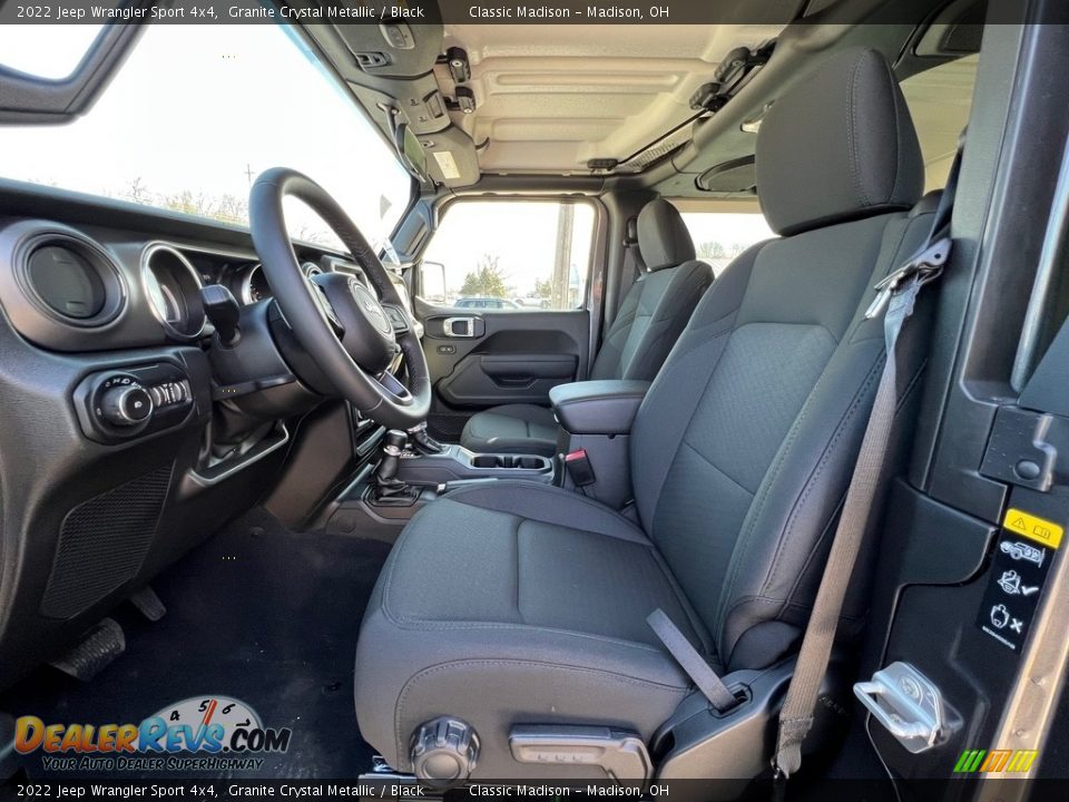 Black Interior - 2022 Jeep Wrangler Sport 4x4 Photo #2