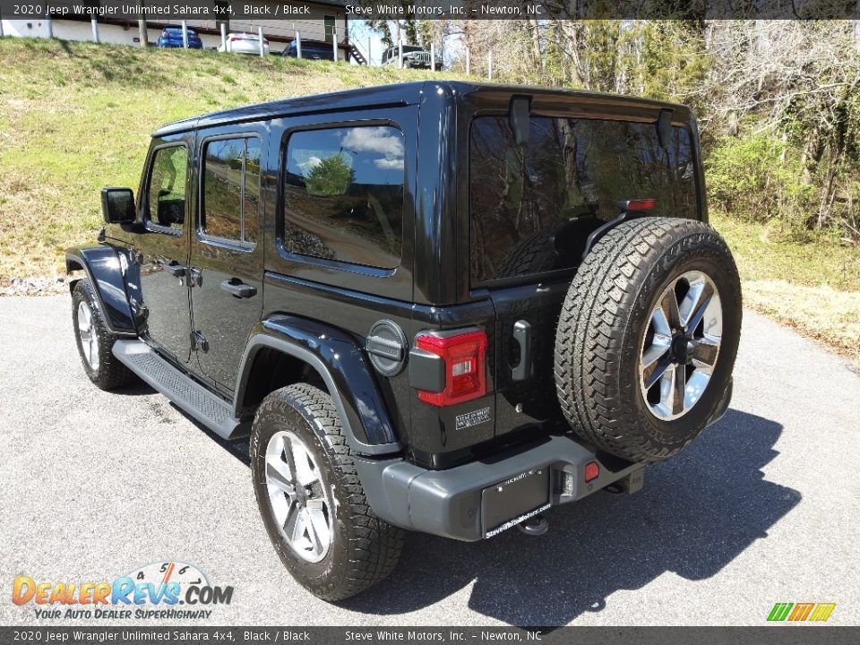 2020 Jeep Wrangler Unlimited Sahara 4x4 Black / Black Photo #8