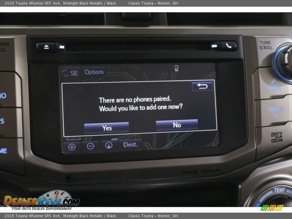 2016 Toyota 4Runner SR5 4x4 Midnight Black Metallic / Black Photo #12