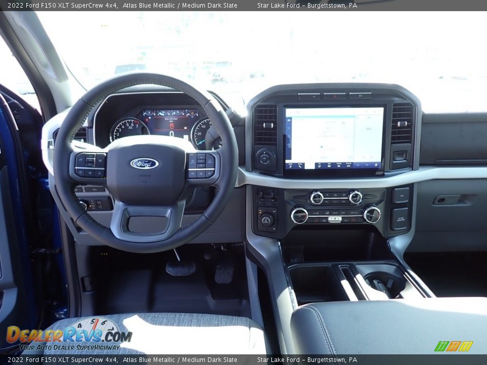 2022 Ford F150 XLT SuperCrew 4x4 Atlas Blue Metallic / Medium Dark Slate Photo #12