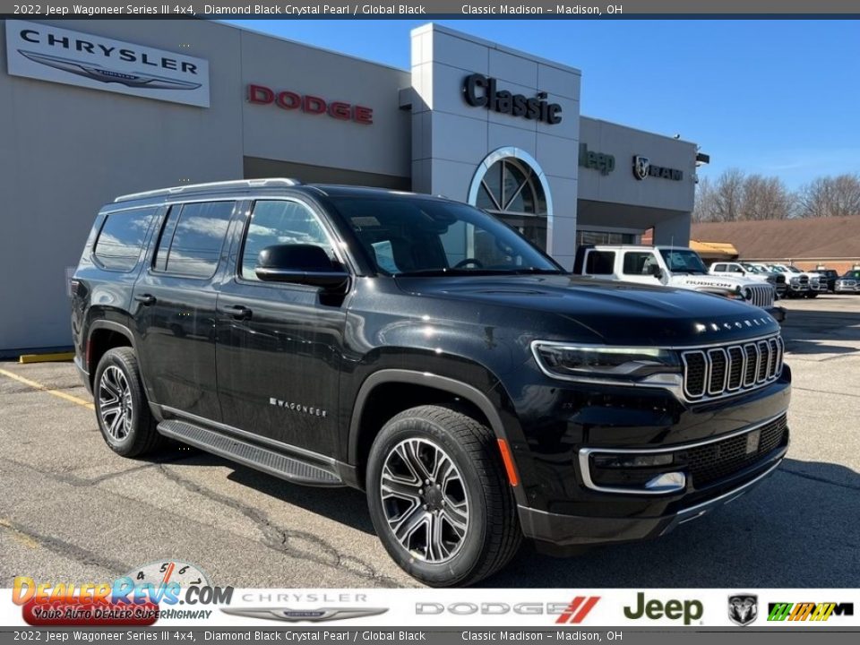 2022 Jeep Wagoneer Series III 4x4 Diamond Black Crystal Pearl / Global Black Photo #1