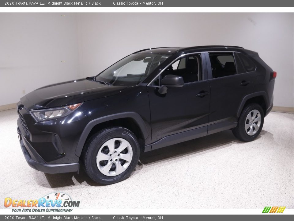 2020 Toyota RAV4 LE Midnight Black Metallic / Black Photo #3