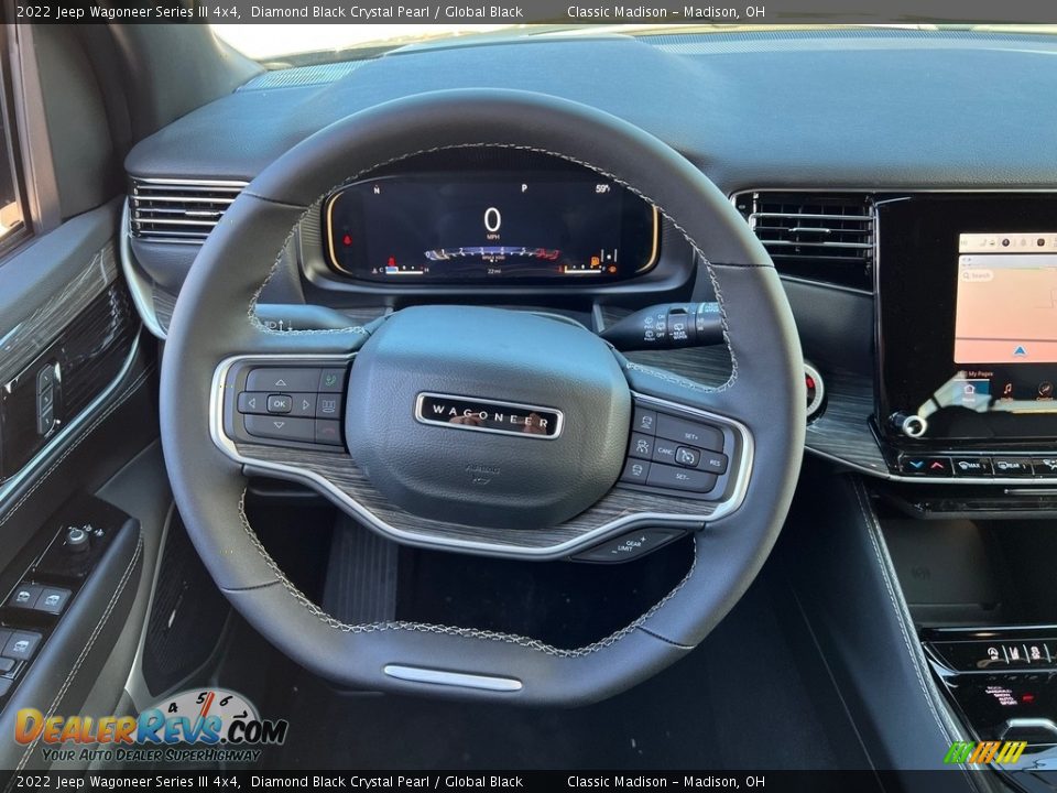 2022 Jeep Wagoneer Series III 4x4 Diamond Black Crystal Pearl / Global Black Photo #6