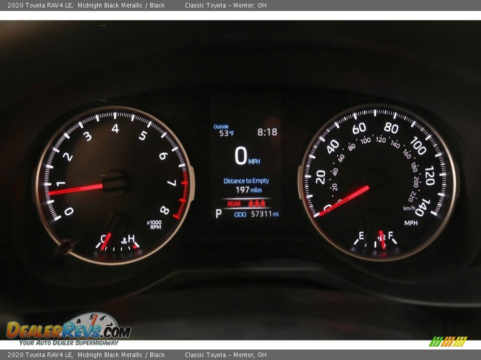 2020 Toyota RAV4 LE Midnight Black Metallic / Black Photo #8