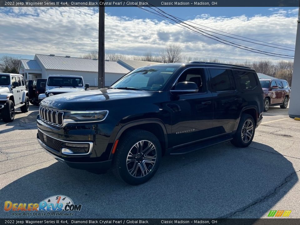 2022 Jeep Wagoneer Series III 4x4 Diamond Black Crystal Pearl / Global Black Photo #9