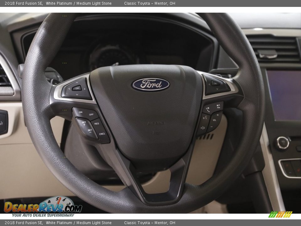 2018 Ford Fusion SE White Platinum / Medium Light Stone Photo #7