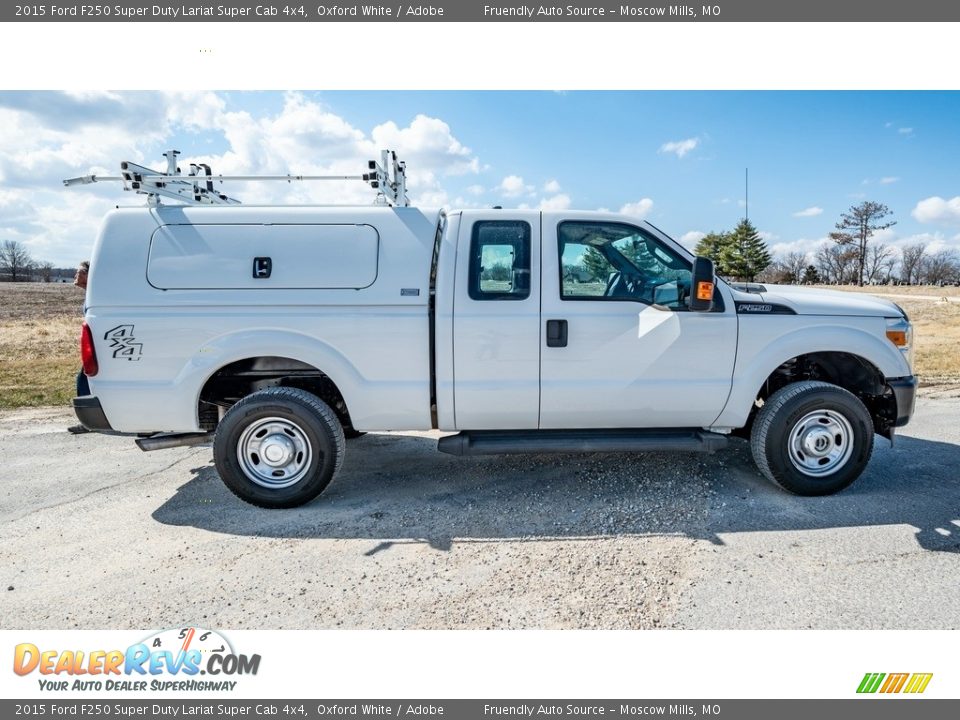 2015 Ford F250 Super Duty Lariat Super Cab 4x4 Oxford White / Adobe Photo #3