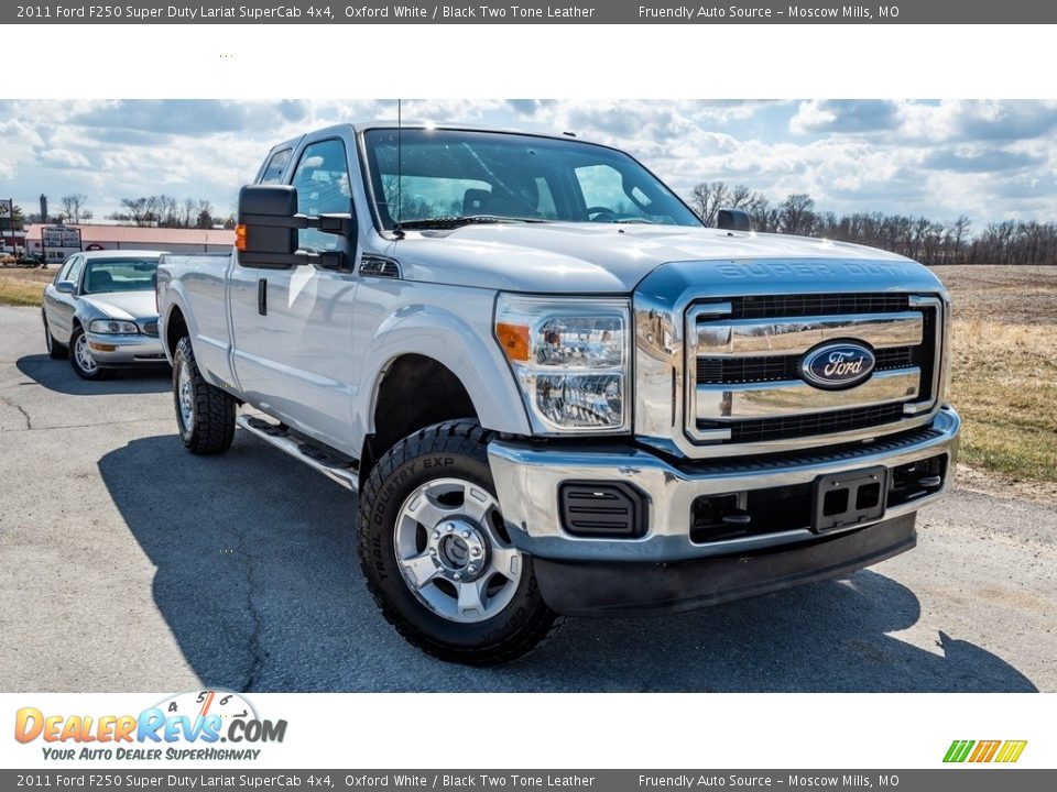 2011 Ford F250 Super Duty Lariat SuperCab 4x4 Oxford White / Black Two Tone Leather Photo #1