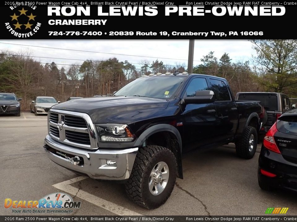 2016 Ram 2500 Power Wagon Crew Cab 4x4 Brilliant Black Crystal Pearl / Black/Diesel Gray Photo #1