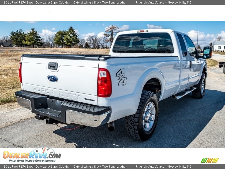 2011 Ford F250 Super Duty Lariat SuperCab 4x4 Oxford White / Black Two Tone Leather Photo #4