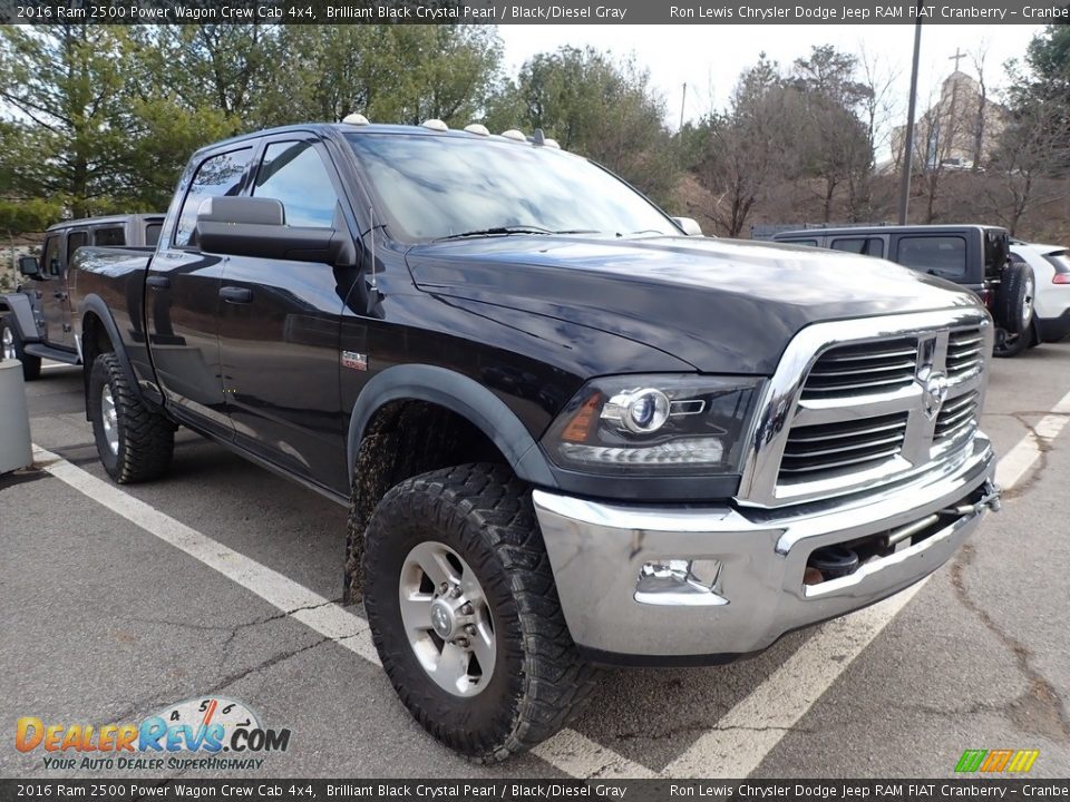 2016 Ram 2500 Power Wagon Crew Cab 4x4 Brilliant Black Crystal Pearl / Black/Diesel Gray Photo #2