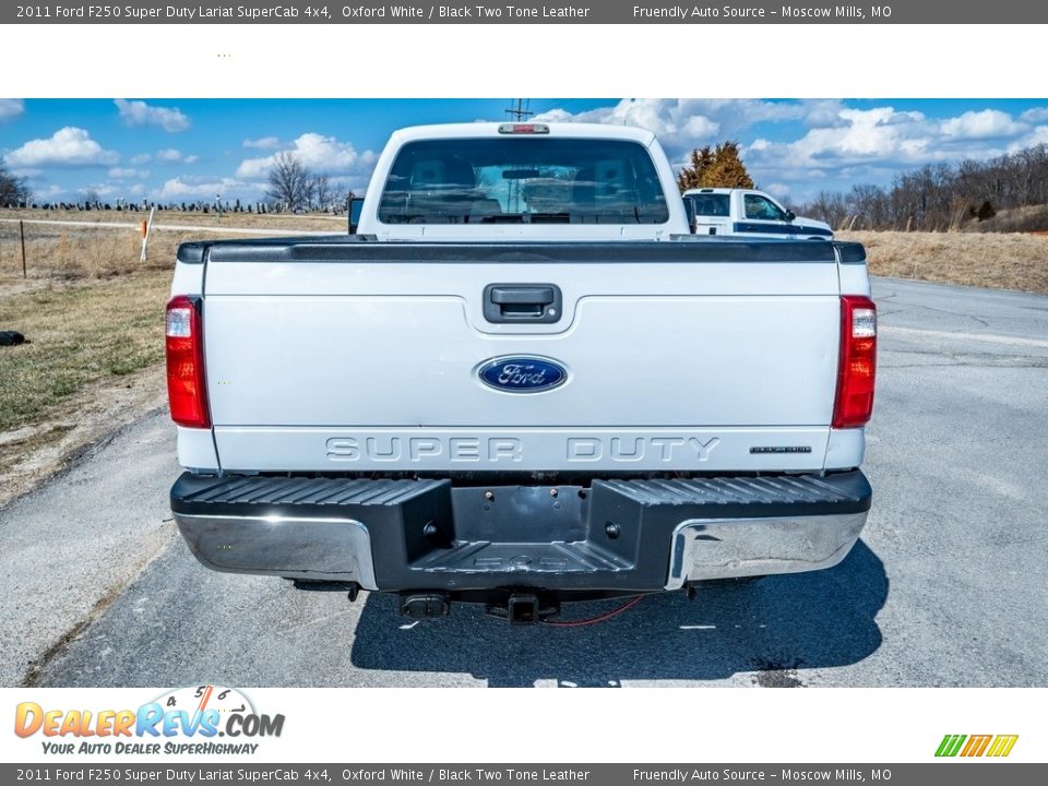 2011 Ford F250 Super Duty Lariat SuperCab 4x4 Oxford White / Black Two Tone Leather Photo #5