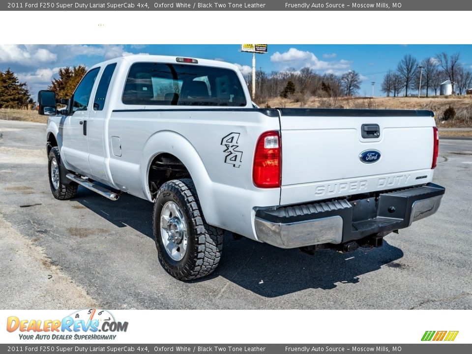 2011 Ford F250 Super Duty Lariat SuperCab 4x4 Oxford White / Black Two Tone Leather Photo #6