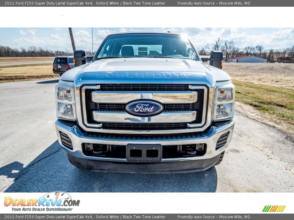 2011 Ford F250 Super Duty Lariat SuperCab 4x4 Oxford White / Black Two Tone Leather Photo #9