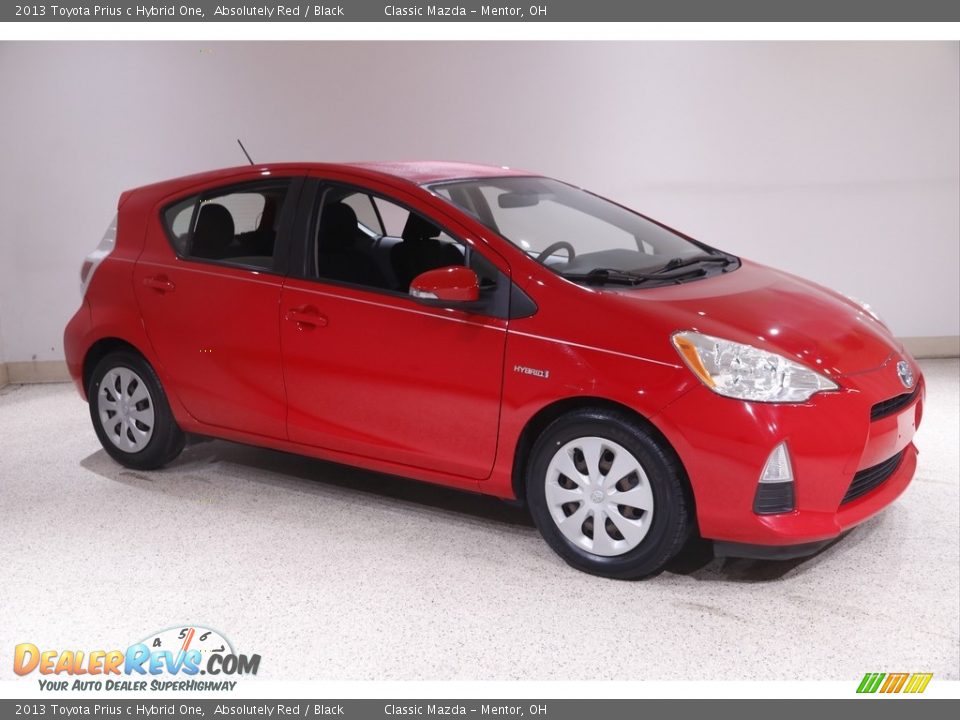 Absolutely Red 2013 Toyota Prius c Hybrid One Photo #1