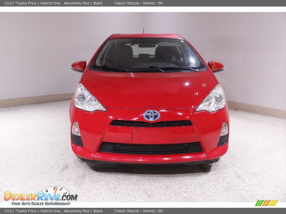 2013 Toyota Prius c Hybrid One Absolutely Red / Black Photo #2