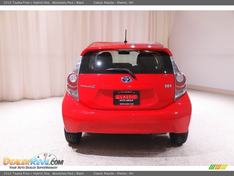 2013 Toyota Prius c Hybrid One Absolutely Red / Black Photo #16