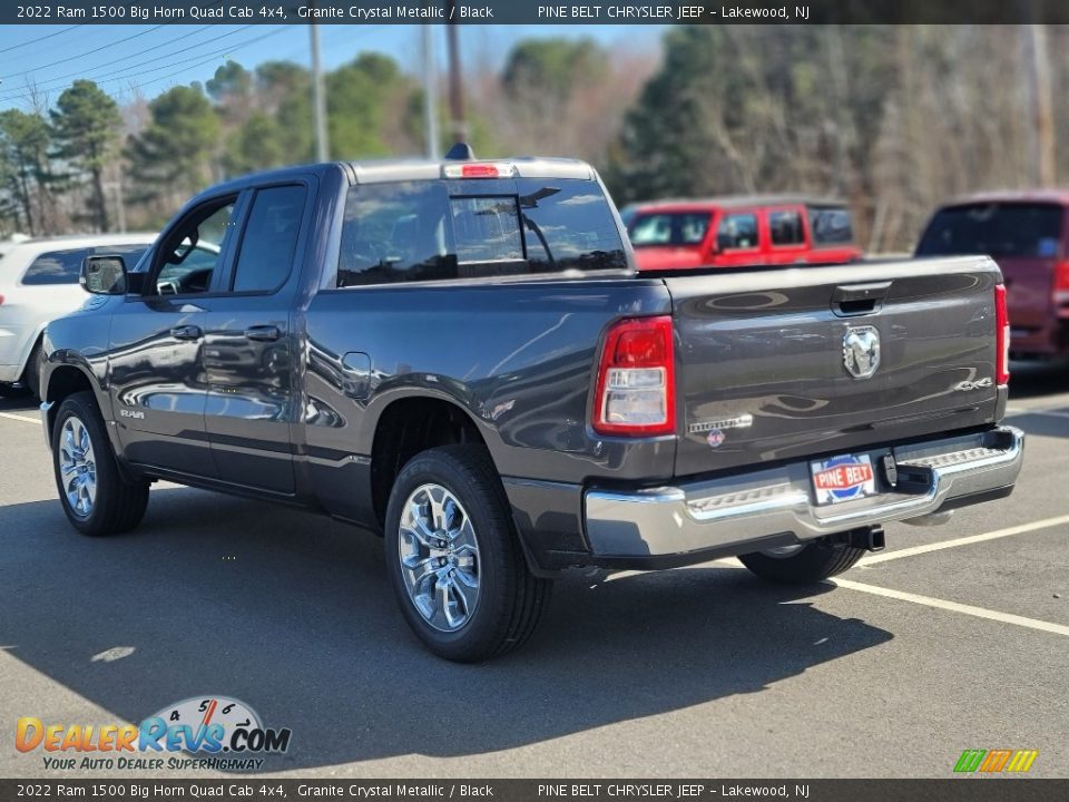 2022 Ram 1500 Big Horn Quad Cab 4x4 Granite Crystal Metallic / Black Photo #4