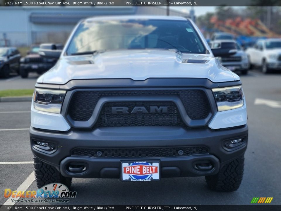 2022 Ram 1500 Rebel Crew Cab 4x4 Bright White / Black/Red Photo #2