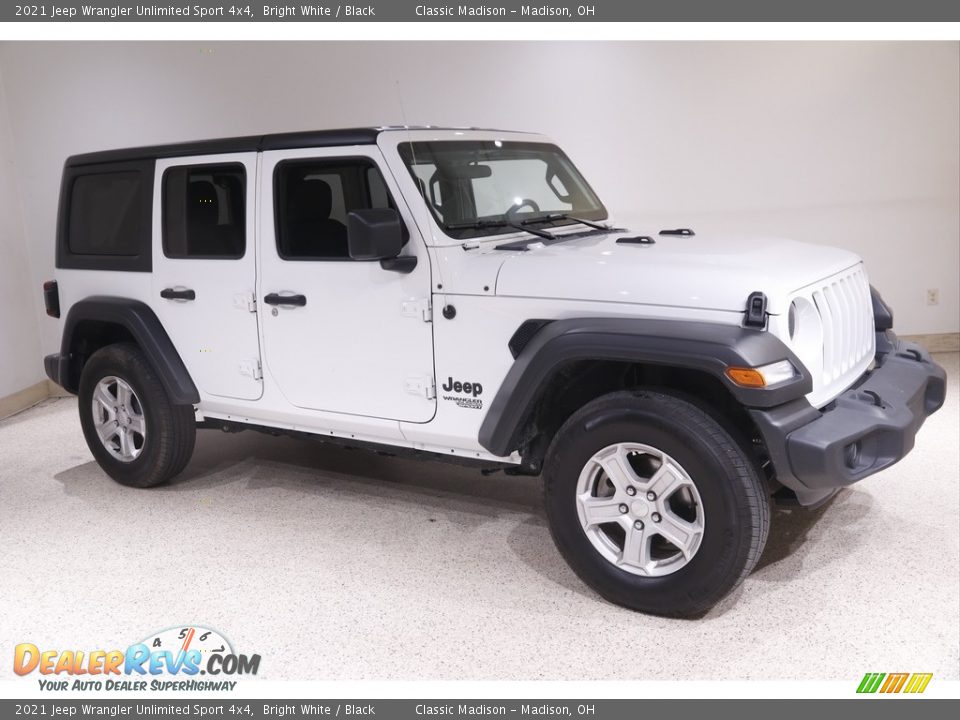 2021 Jeep Wrangler Unlimited Sport 4x4 Bright White / Black Photo #1