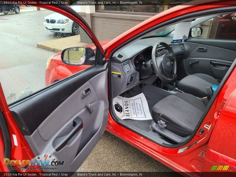 2010 Kia Rio LX Sedan Tropical Red / Gray Photo #3