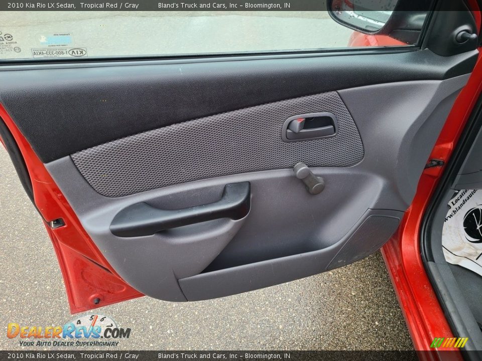 2010 Kia Rio LX Sedan Tropical Red / Gray Photo #4