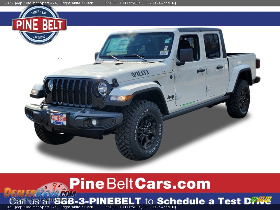 2022 Jeep Gladiator Sport 4x4 Bright White / Black Photo #1