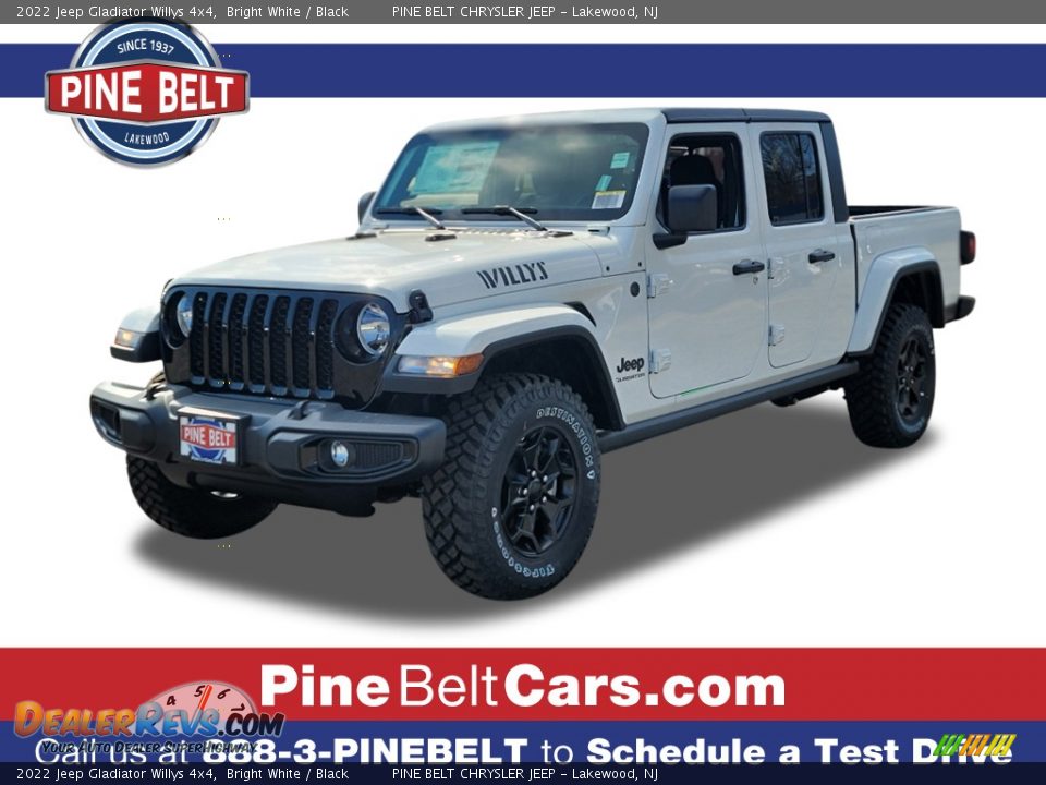 2022 Jeep Gladiator Willys 4x4 Bright White / Black Photo #1