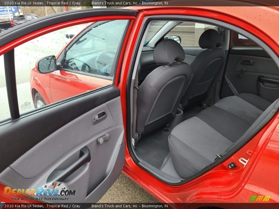 2010 Kia Rio LX Sedan Tropical Red / Gray Photo #15