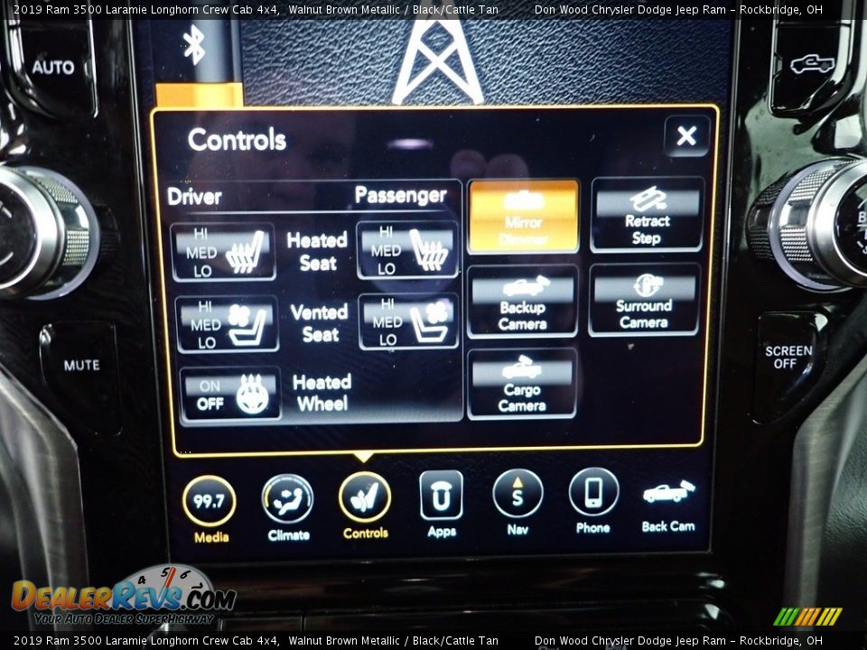 2019 Ram 3500 Laramie Longhorn Crew Cab 4x4 Walnut Brown Metallic / Black/Cattle Tan Photo #3