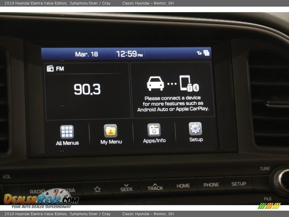 2019 Hyundai Elantra Value Edition Symphony Silver / Gray Photo #10