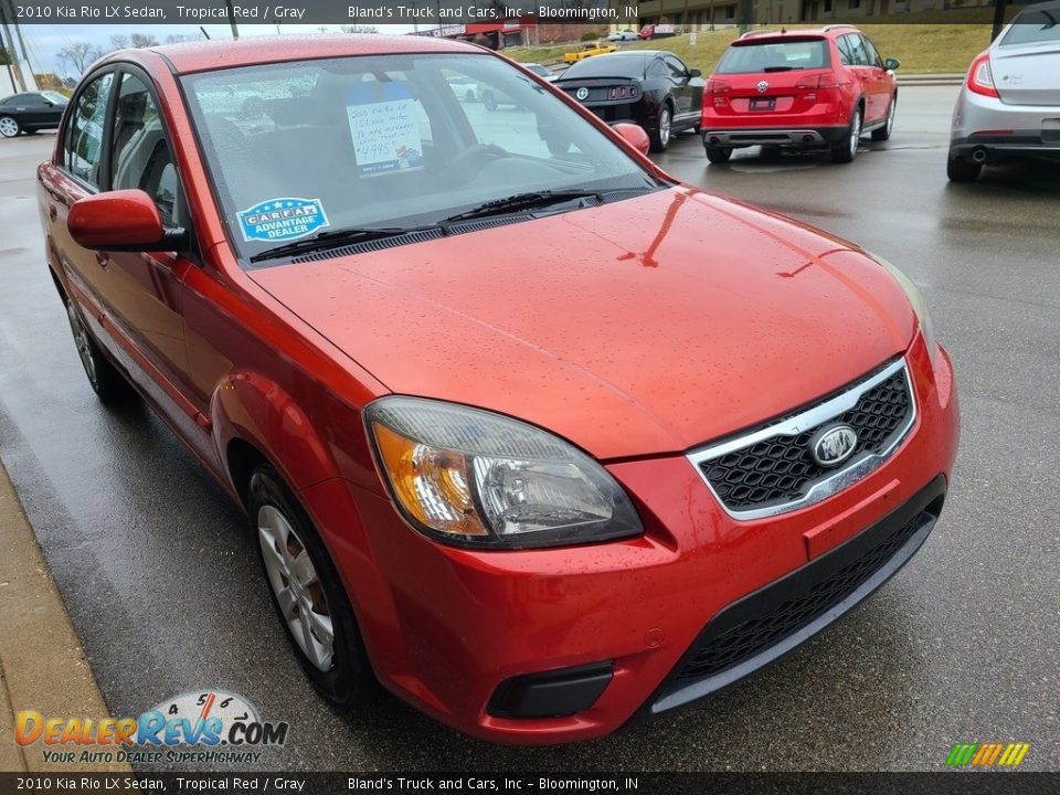 2010 Kia Rio LX Sedan Tropical Red / Gray Photo #28