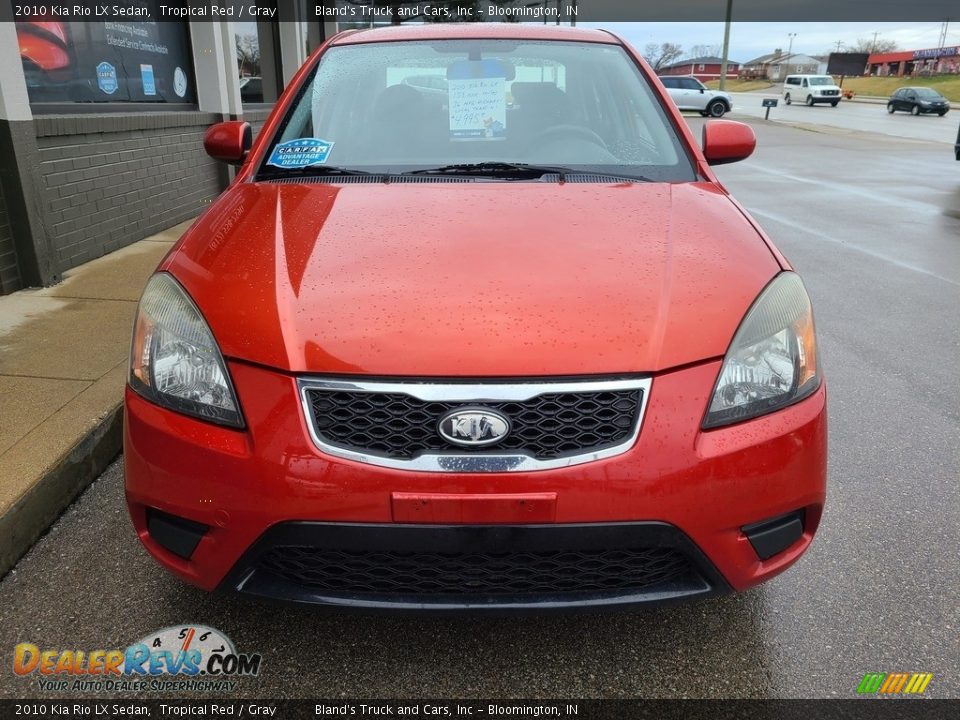 2010 Kia Rio LX Sedan Tropical Red / Gray Photo #29