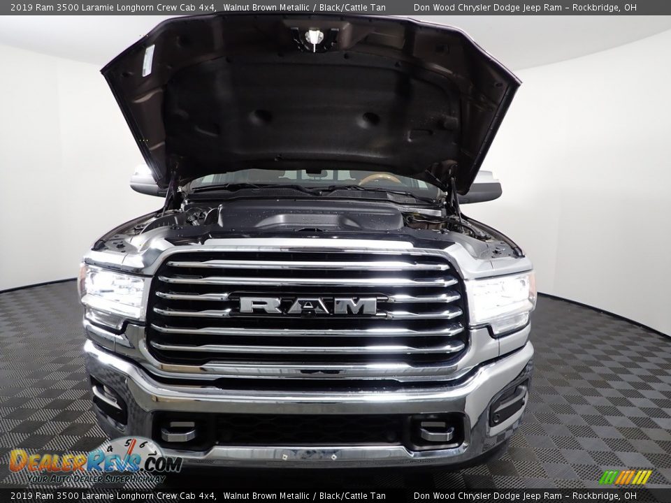 2019 Ram 3500 Laramie Longhorn Crew Cab 4x4 Walnut Brown Metallic / Black/Cattle Tan Photo #10