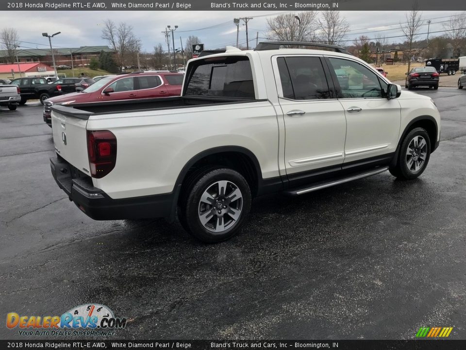 2018 Honda Ridgeline RTL-E AWD White Diamond Pearl / Beige Photo #6