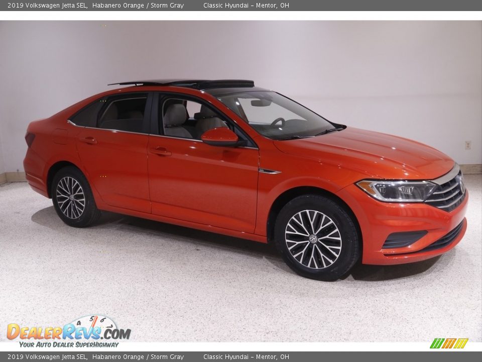 2019 Volkswagen Jetta SEL Habanero Orange / Storm Gray Photo #1