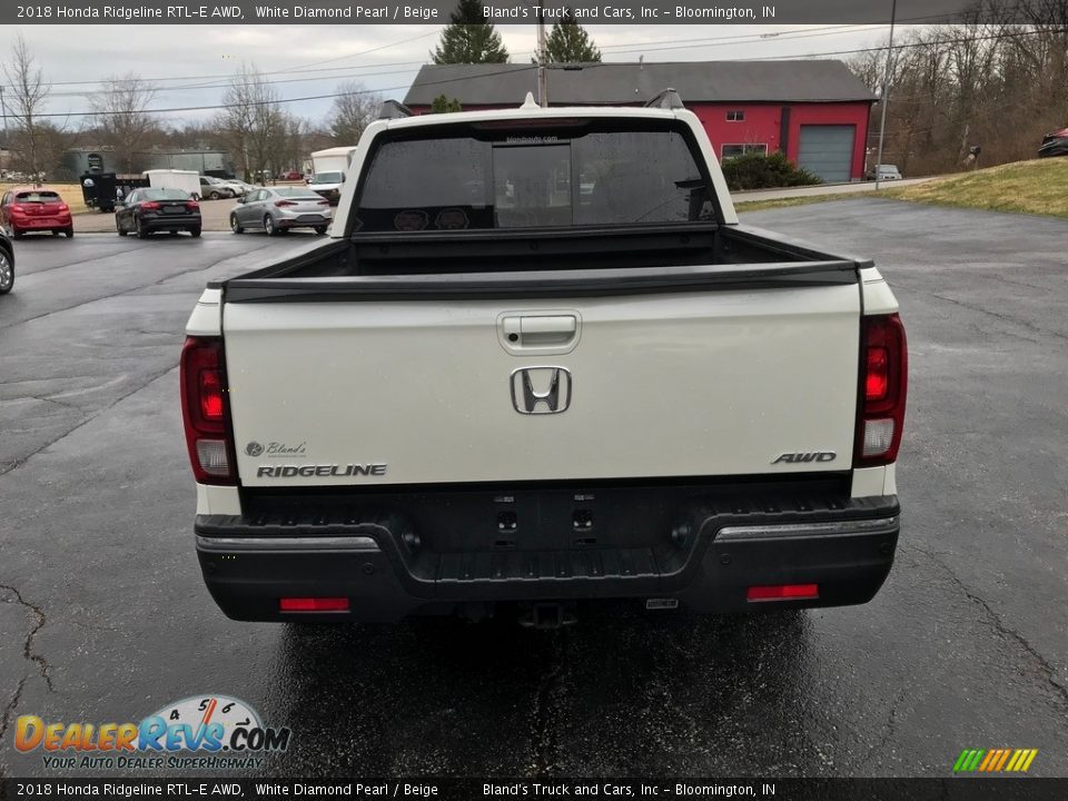 2018 Honda Ridgeline RTL-E AWD White Diamond Pearl / Beige Photo #7