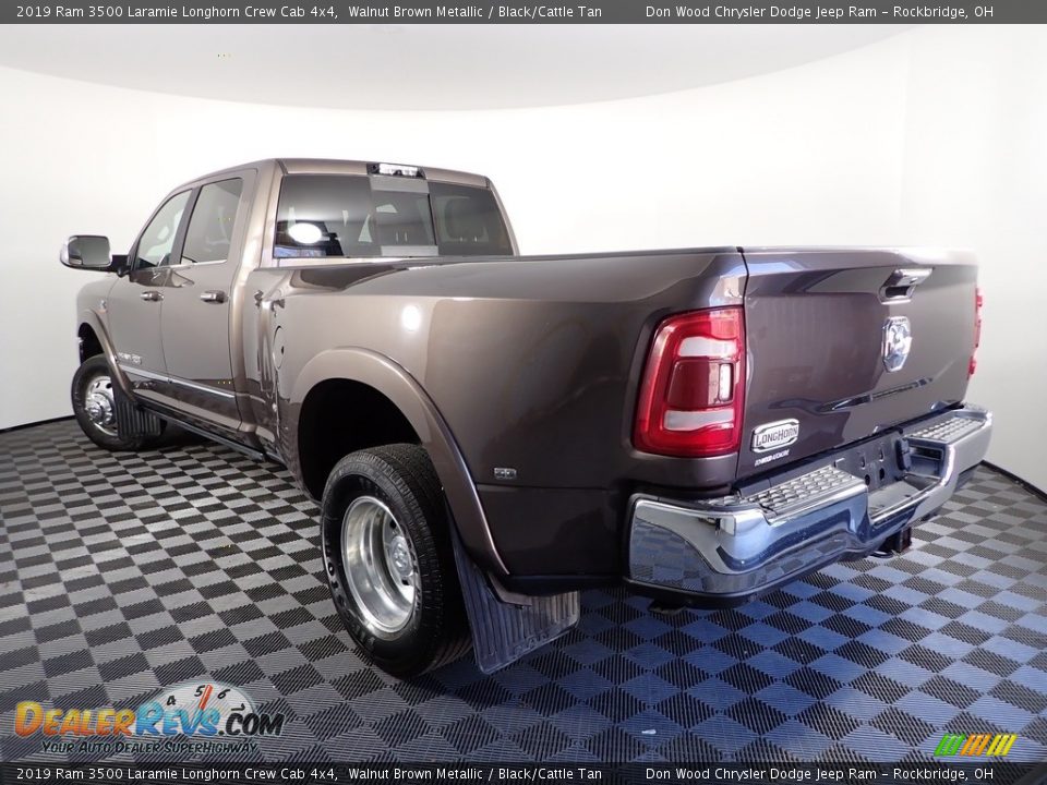 2019 Ram 3500 Laramie Longhorn Crew Cab 4x4 Walnut Brown Metallic / Black/Cattle Tan Photo #13