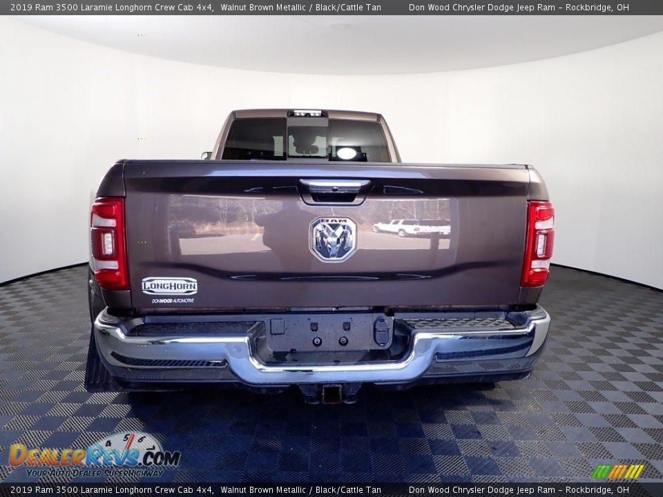 2019 Ram 3500 Laramie Longhorn Crew Cab 4x4 Walnut Brown Metallic / Black/Cattle Tan Photo #14