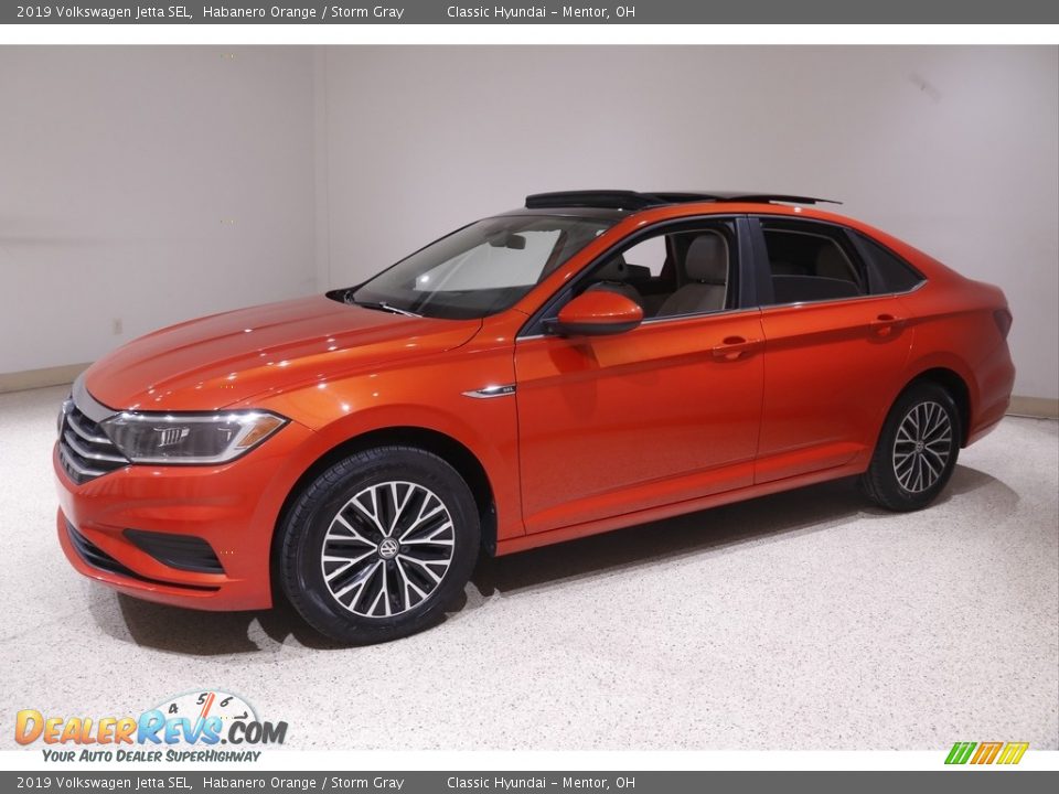 2019 Volkswagen Jetta SEL Habanero Orange / Storm Gray Photo #3