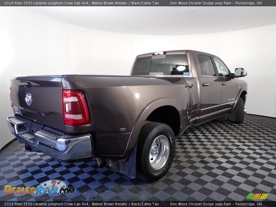 2019 Ram 3500 Laramie Longhorn Crew Cab 4x4 Walnut Brown Metallic / Black/Cattle Tan Photo #16