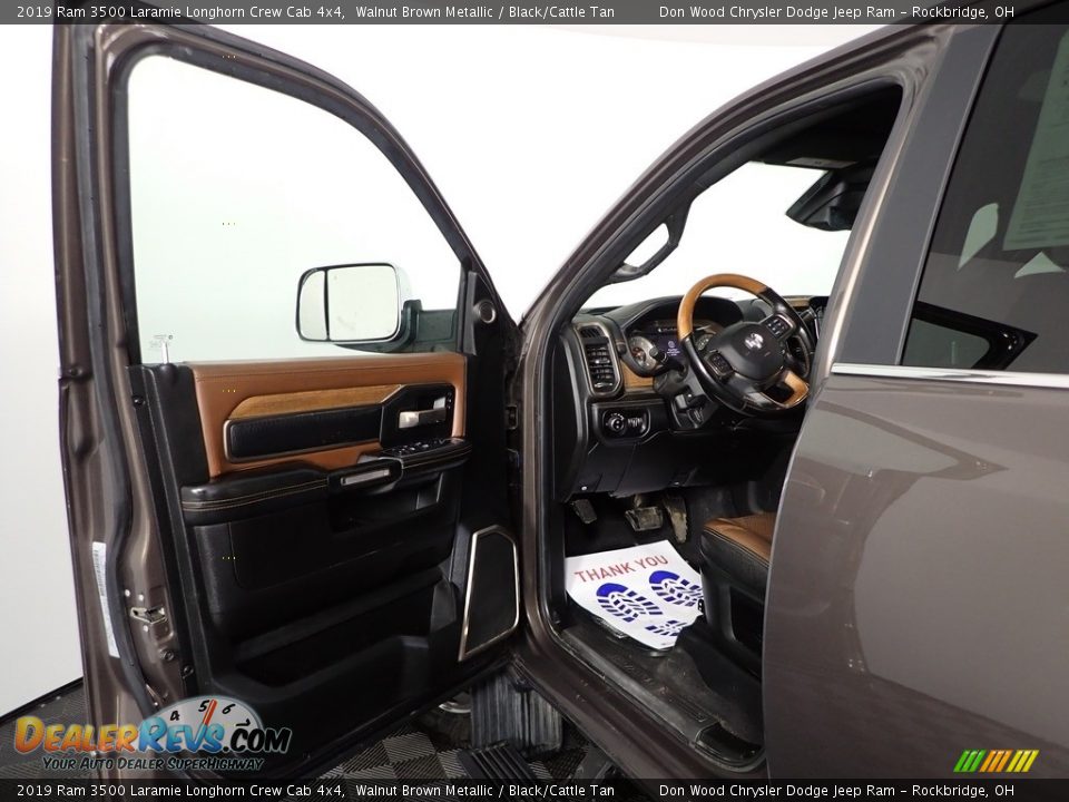 2019 Ram 3500 Laramie Longhorn Crew Cab 4x4 Walnut Brown Metallic / Black/Cattle Tan Photo #17