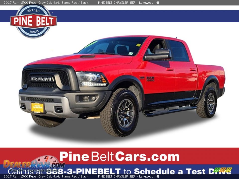 2017 Ram 1500 Rebel Crew Cab 4x4 Flame Red / Black Photo #1