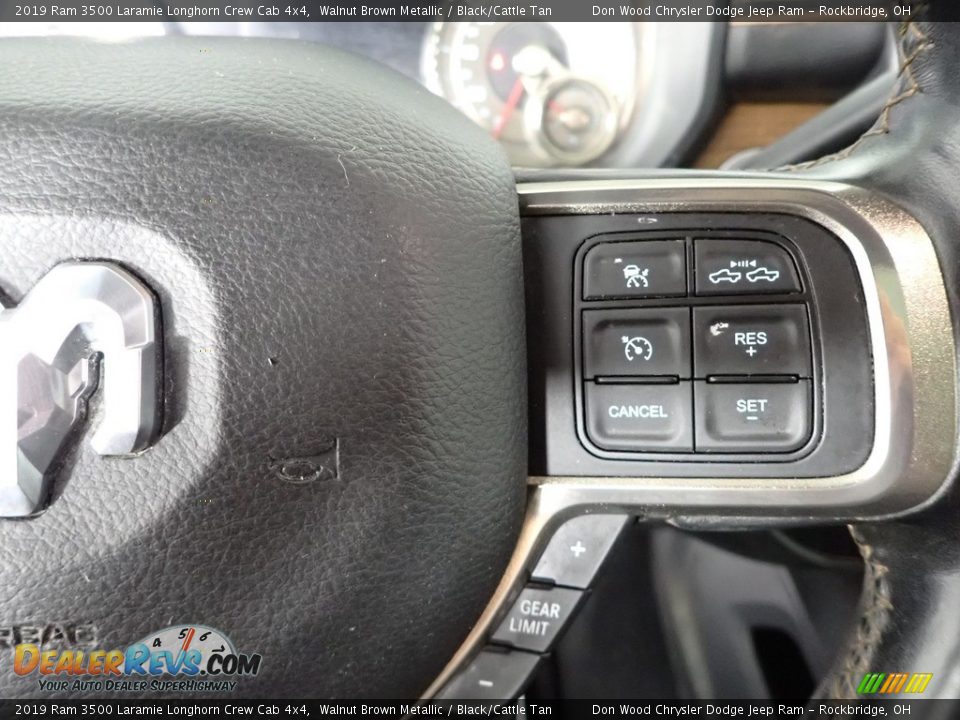 2019 Ram 3500 Laramie Longhorn Crew Cab 4x4 Walnut Brown Metallic / Black/Cattle Tan Photo #23