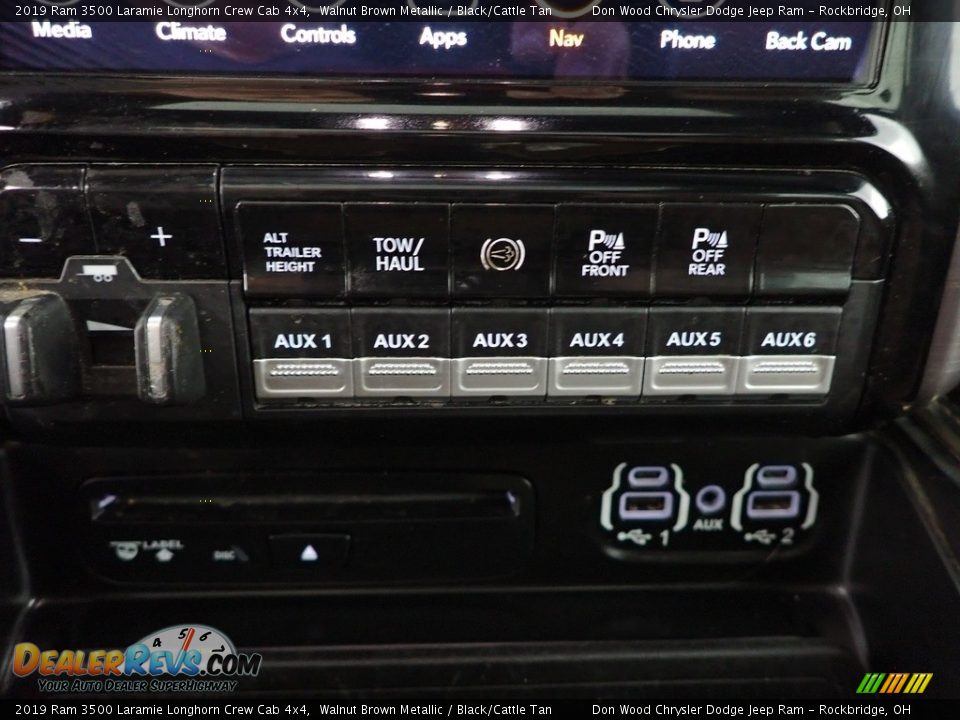 2019 Ram 3500 Laramie Longhorn Crew Cab 4x4 Walnut Brown Metallic / Black/Cattle Tan Photo #26